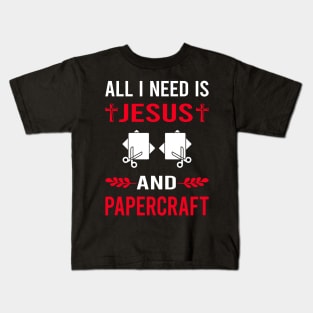 I Need Jesus And Papercraft Paper Craft Crafting Kids T-Shirt